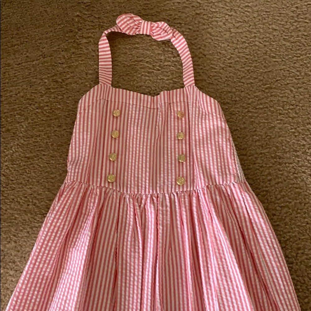 NWT Janie and Jack seersucker halter dress